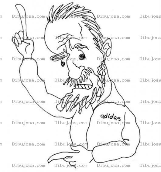 Dibujo para colorear Dibujo De Fidel Castro Usando Un Sudadero De Adidas Para Pintar Y Colorear A Fidelcastro