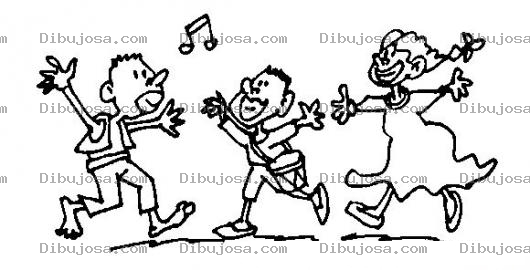 Dibujo para colorear Negritos Afrocolombianos Bailando Para Colorear