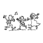 Dibujo para colorear Negritos Afrocolombianos Bailando Para Colorear