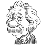 Dibujo para colorear Colorear A Albert Einstan