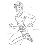 Dibujo para colorear Colorear Corredora Dibujo De Chica Corriendo Para Pintar Y Colorear A Una Mujer Trotadora Y Maratonista