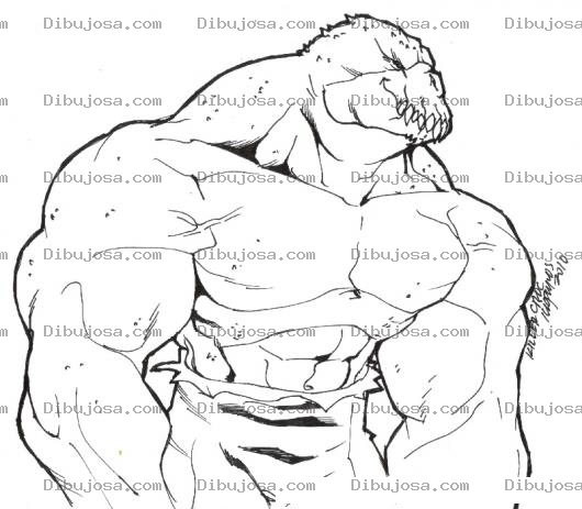 Dibujo para colorear Moustruo Musculoso Para Colorear