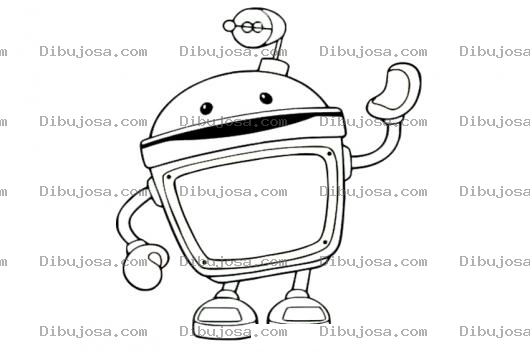 Dibujo para colorear Dibujo De Robot Televisor Para Pintar Y Colorear Televisor Robot