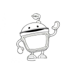 Dibujo para colorear Dibujo De Robot Televisor Para Pintar Y Colorear Televisor Robot