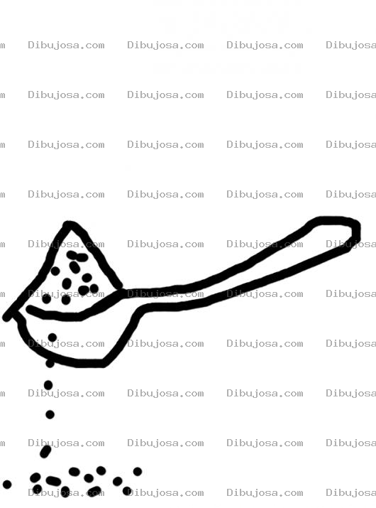 Dibujo para colorear Cucharadita De Azucar Para Colorear