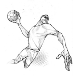 Dibujo para colorear Colorear Jugador De Balon Mano