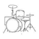 Dibujo para colorear Colorear Bateria De Tambores Y Platillos