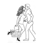 Dibujo para colorear Dibujo De Novios Besandose Para Pintar Y Colorear Beso De Enamorados
