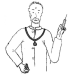 Dibujo para colorear Medico Con Jeringa Para Pintar Y Colorear Doctor Con Una Inyeccion Y Una Ampolla