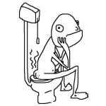 Dibujo para colorear Colorear Hombre Cagando