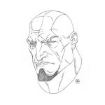 Dibujo para colorear Cara De Peleador Malvado Para Pintar Y Colorear Luchador Que Da Miedo