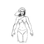 Dibujo para colorear Mujer En Traje De Bano Para Colorear