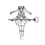 Dibujo para colorear Colorear Batonista Con Su Baston