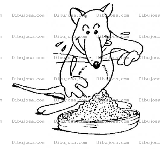 Dibujo para colorear Comida De Rata Dibujo De Concentrado Para Ratas Para Pintar Y Colorear