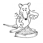 Dibujo para colorear Comida De Rata Dibujo De Concentrado Para Ratas Para Pintar Y Colorear