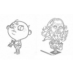 Dibujo para colorear Nino Machito Y Viejito Gay Para Colorear