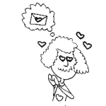 Dibujo para colorear Colorear Amor Por Email Dibujo De Mujer Enamorada Por Internet Para Pintar Enamoramiento Por Correos Electronicos