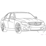 Dibujo para colorear Colorear carro Mercedez Benz