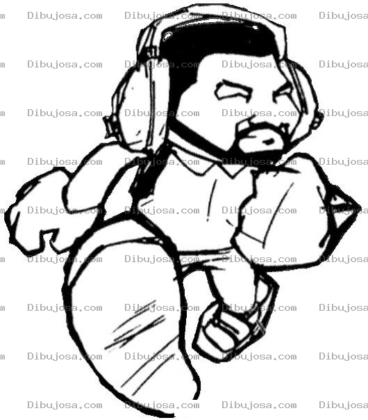 Dibujo para colorear Hombre Caminando Con Audifonos Para Colorear