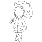 Dibujo para colorear Colorear amiga de Caillou