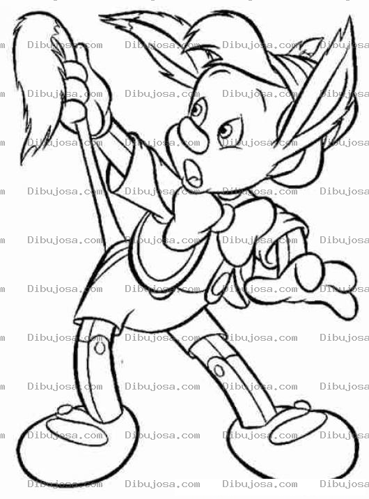 Dibujo para colorear Dibujo de Pinocho convirtiendose en burro