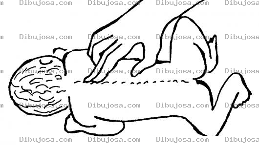 Dibujo para colorear Columna Vertebral De Bebe Para Pintar Y Colorear