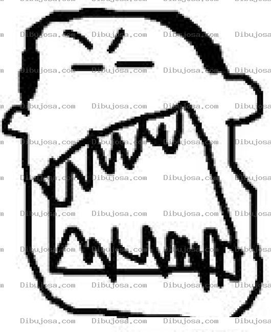 Dibujo para colorear Cara De Alegador Para Colorear Hombre Alegando