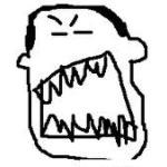 Dibujo para colorear Cara De Alegador Para Colorear Hombre Alegando