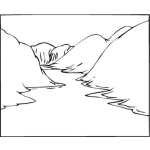 Dibujo para colorear Colorear rio entre monta as