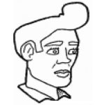 Dibujo para colorear Copeton Dibujo De Hombre Con Copete En El Pelo Para Pintar Y Colorear Peinado De Copete