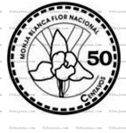 Dibujo para colorear 50len Moneda De 50 Centavos De Guatemala Para Pintar Y Colorear guatemalan 50cent