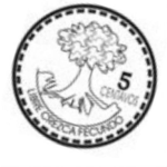 Dibujo para colorear 5 Centavos De Guatemala Moneda De Cinco Centavos De Guatemala Para Pintar Y Colorear 5len Con Leyenda Libre Crezca Fecundo En Alusion A La Ceiba El Arbol Nacional De Guatemala
