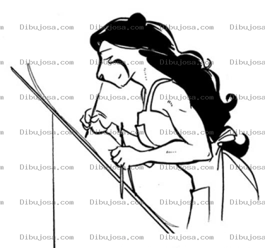 Dibujo para colorear Mujer Pantera Dibujo De Una Mujer Con Cara De Pantera Pintando Un Dibujo Para Pintar Y Colorear