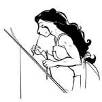 Dibujo para colorear Mujer Pantera Dibujo De Una Mujer Con Cara De Pantera Pintando Un Dibujo Para Pintar Y Colorear