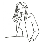 Dibujo para colorear Chica Risuena Dibujo De Una Jovencita Con Una Sonrisa Agradable Para Pintar Y Colorear