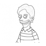 Dibujo para colorear Dibujo De Un Amigo De Homero Simpson Para Pintar Y Colorear