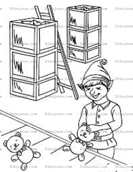 Dibujo para colorear Dibujo De La Fabrica De Santa Claus Para Pintar Y Colorear