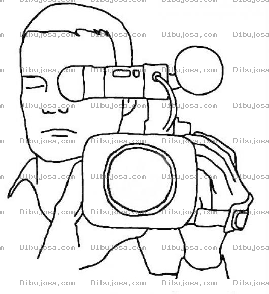 Dibujo para colorear Dibujo De Camarografo Profesional Para Pintar Y Colorear