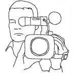 Dibujo para colorear Dibujo De Camarografo Profesional Para Pintar Y Colorear