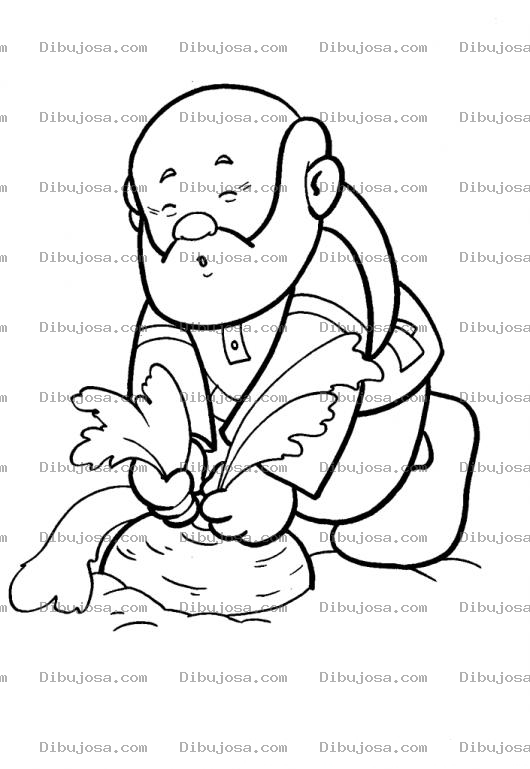 Dibujo para colorear Colorear Abuelito Agricultor