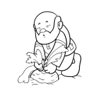 Dibujo para colorear Colorear Abuelito Agricultor