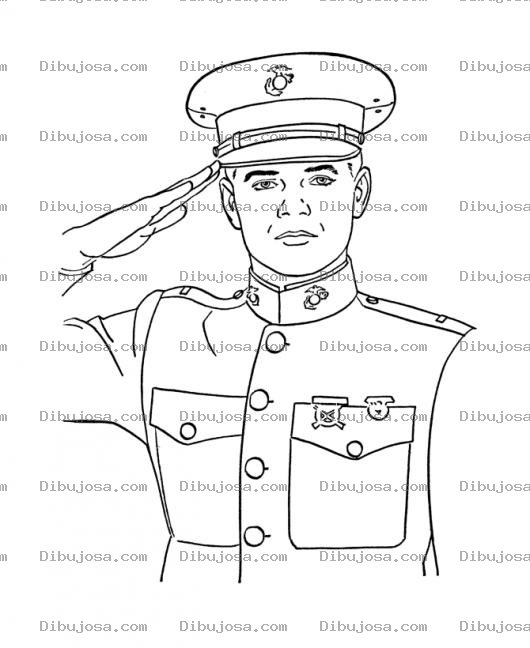 Dibujo para colorear Saludomilitar Dibujo De Un Estudiante Cadete Haciendo El Saludo Militar Para Pintar Y Colorear Estudiante Del Instituto Adolfo V Hall