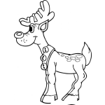 Dibujo para colorear Rudolphtherednosereindeer Dibujo De Rodolfo El Reno De La Nariz Roja Para Pintar Y Colorear A Rudolf