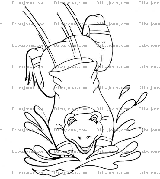 Dibujo para colorear Colorear Clavado De Rana