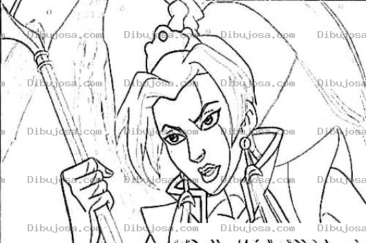 Dibujo para colorear Dibujo De Tila Hija De Sorseres Quien Era Suegro De Heman Para Colorear A Teela Sorseress De Greiscul Novia De He-man De Grayskul