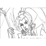 Dibujo para colorear Dibujo De Tila Hija De Sorseres Quien Era Suegro De Heman Para Colorear A Teela Sorseress De Greiscul Novia De He-man De Grayskul