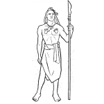 Dibujo para colorear Dibujo De Aborigen De Tribu Para Pintar Y Colorear