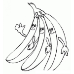 Dibujo para colorear Colorear bananos con manos