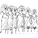 Dibujo para colorear Reinasdebelleza Dibujo De Concurso De Belleza Para Pintar Y Colorear Misses En Vestiditos Concursando Para Llegar A Miss Universo