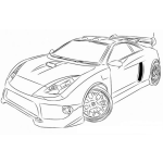 Dibujo para colorear Toyotacelica Dibujo De Toyota Celica De Carreras Deportivisimo Para Pintar Y Colorear Carro Deportivo
